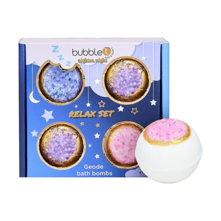 Bubble T Nightea Night Geode Bath Bomb Gift Set (4 x 100g) | Cosmetica-shop.com