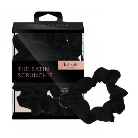 Kitsch Satin Sleep Scrunchies Black | Cosmetica-shop.com