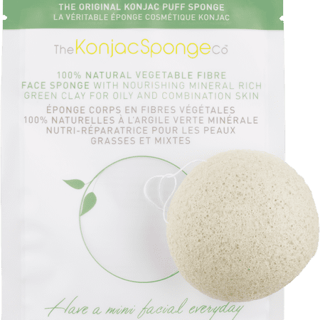 Konjac Facial Sponge Puff Green Clay | Cosmetica-shop.com