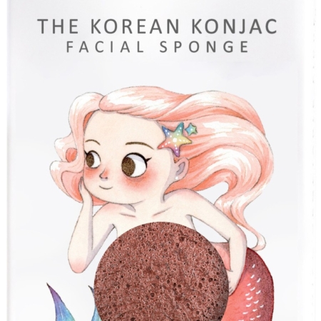 Konjac Facial Sponge Puff Mythical Mermaid Red Clay | Cosmetica-shop.com