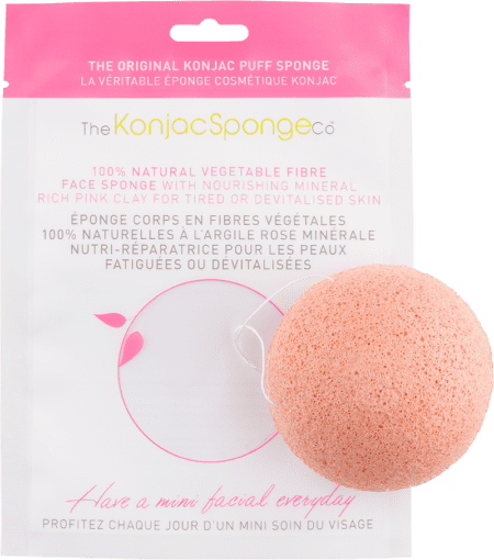 Konjac Facial Sponge Puff Pink Clay | Cosmetica-shop.com